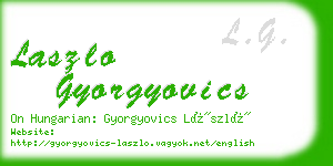 laszlo gyorgyovics business card